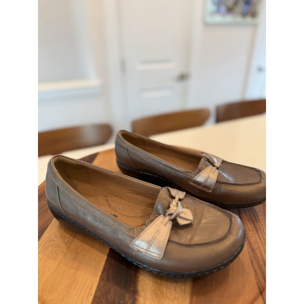 Clarks‎ Collection Women's Ashland Bubble Flat Pewter Women 9XW Loafer Mettalic
